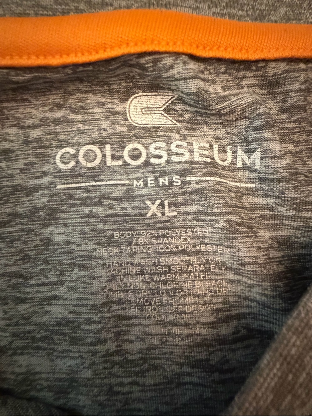 Colosseum Men's Gray Short Sleeve TN VolsV-Neck Tee with Orange 'T' Chest Accent - Picture 3 of 4
